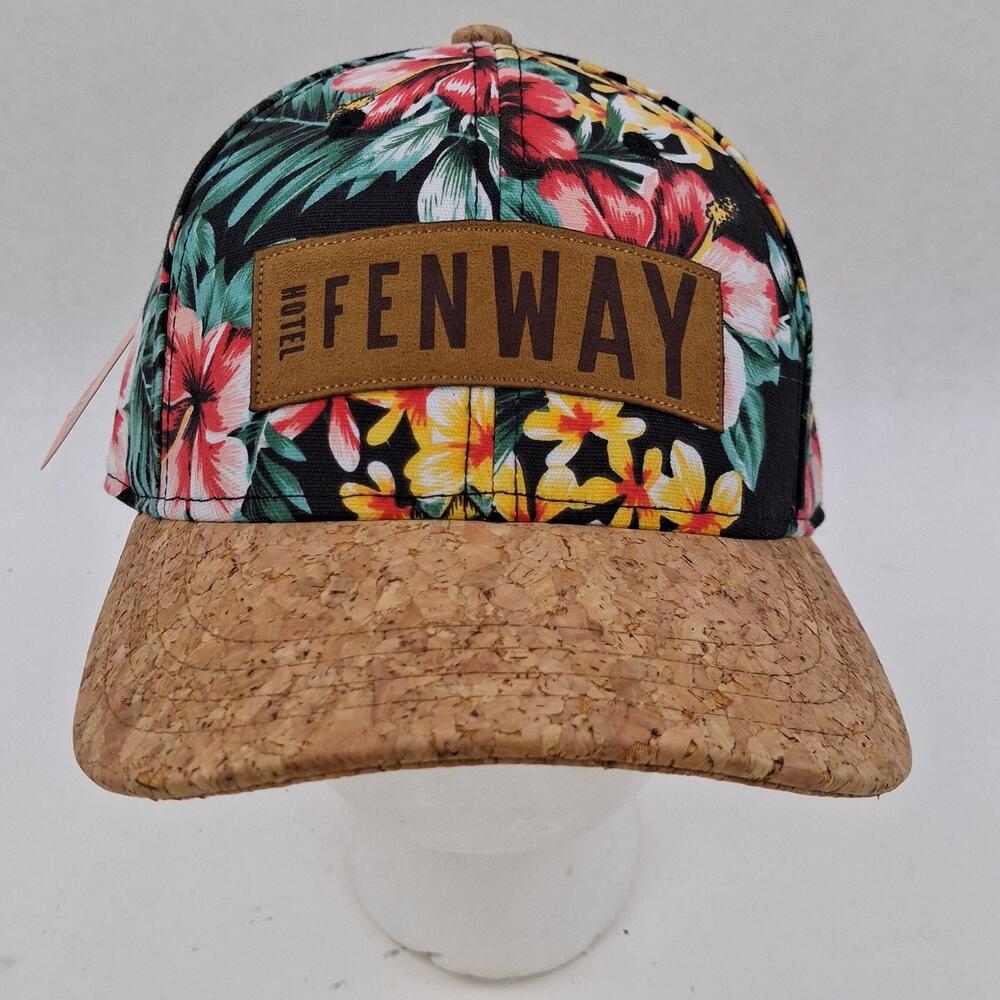 Hotel Fenway Hat Cap Strap Back One Size Floral Tropical Cork Bill Pukka Mens